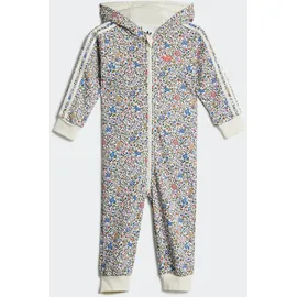 adidas Overall ADIDAS ORIGINALS "ONESIE", Mädchen, Gr. 98, N-Gr, weiß (sanftes weiß, semi lucid rot), Obermaterial: 70% Baumwolle, 30% Polyester, Overalls Overall