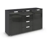 Rauch Glamour by Aditio 140x81cm graumetallic/hochglanz-effektgrau