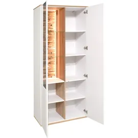 Mäusbacher Vitrine Faro 81 x 42 x 180 cm Weiß