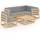 vidaXL Garten-Lounge-Set 6-tlg. grau
