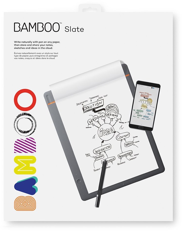 Wacom Bamboo Folio Smartpad Digitales Notizbuch rot Large