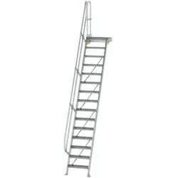 MUNK Aluminium-Treppe Plattform 60° 15 Stufen
