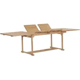 vidaXL Garten-Ausziehtisch 180-280x100x75 cm Massivholz Teak