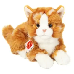 Teddy-Hermann - Katze liegend rot getigert 20 cm