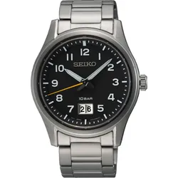 Seiko Conceptual Series Herrenuhr Klassik SUR569P1 - schwarz,silber - 39,5mm