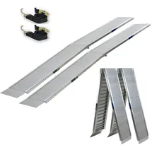 Baumarktplus TRUTZHOLM 2 x Alu Auffahrrampe klappbar 307 cm extra lang 900 kg geriffelt Motorradrampen