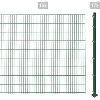 Arvotec Doppelstabmattenzaun ARVOTEC "ESSENTIAL 183 zum Aufschrauben", grün (dunkelgrün), H:183cm, Stahl, Kunststoff, Zaunelemente, Zaunhöhe 183 cm, Zaunlänge 2 - 60 m