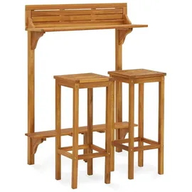 vidaXL Balkon-Bar-Set 3-tlg. Braun