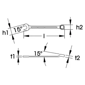 Elora Ringmaulschlüssel DIN 3113, Form B, 70 mm