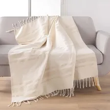 douceur d`interieur Doreline Plaid 125 x 150 cm Beige