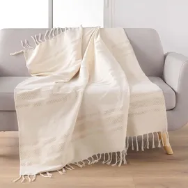 douceur d`interieur Doreline Plaid 125 x 150 cm Beige