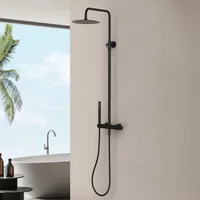 Marwell Classico schwarz 88-118x20 cm - Duschstange verstellbar -