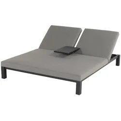 Hartman Eva Doppelliege Aluminium/Sunbrella - Black