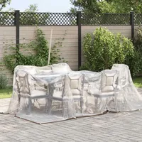 VidaXL Transparente Plane mit Ösen 3x5 m Polyethylen