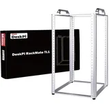 GeeekPi DeskPi RackMate TL1 – 10-Zoll 10U Serverschrank (264 mm Tiefe) für Netzwerk-, Server-, Audio- und Videoequipment, aus Aluminiumlegierung im offenen Rahmendesign