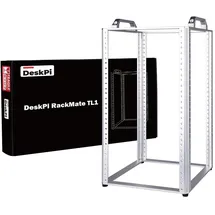 GeeekPi DeskPi RackMate TL1 – 10-Zoll 10U Serverschrank (264 mm Tiefe) für Netzwerk-, Server-, Audio- und Videoequipment, aus Aluminiumlegierung im offenen Rahmendesign
