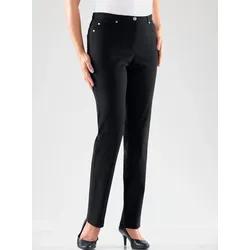 5-Pocket-Hose STEHMANN, Damen, Gr. 18, Kurzgrößen, blau (marine), 72% Viskose, 25% Polyamid, 3% Elasthan, unifarben, lang, Hosen 5-Pocket-Hose