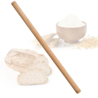 Türkisches Nudelholz - Traditionelle Teigroller aus Buchenholz Handgemachte Teigrolle aus Holz Oklava (60x2cm)