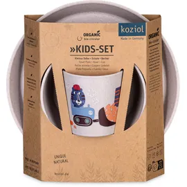 Koziol Kindergeschirr Trucks + organic grey