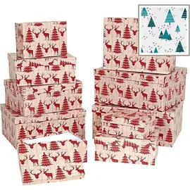 Buri Dekoboxen-Set Weihnachten 10-teilig