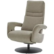 Hukla Relaxsessel Nick Mikrofaser 76 x 107 x 86 cm Beige mit Relax-Funktion