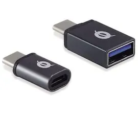 Conceptronic DONN04G OTG-Adapter für USB-C zu USB A/MicroB 2er Pack 10Gbps (C-A) 480Mbps (C-MicroUSB)
