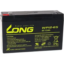 Powery KungLong Ersatzakku für Kinderfahrzeug Elektrofahrzeug 6V 12Ah (ersetzt auch 10Ah) - Schwarz