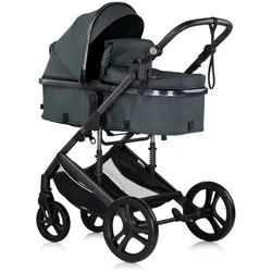Chipolino Kinderwagen 3 in 1 Amore Babyschale Adapter Wickeltasche Fußabdeckung tuerkis