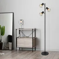 GLOBO Stehleuchte Stehlampe Industrial Design Wohnzimmerleuchte Deckenfluter 3-flammig, Metall