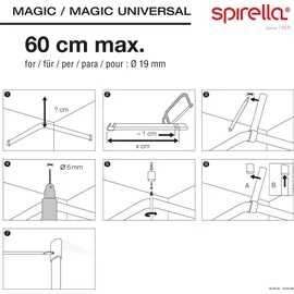 Spirella Duschvorhangstange 60 cm weiß