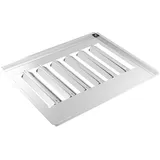 GastroHero Tischbräter TBG3-T | Edelstahl Gasbräter 3-flammig | Gastro Kombibräter mit 3 Brennern | Outdoor Tischgrill 650×570×270 mm | Gasschlauch & Druckminderer | 10 kW (Flammenabdeckung TBG3-T)