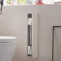 EMCO Asis Plus WC-Modul 15,4 x 65,8 cm Grau/Holz