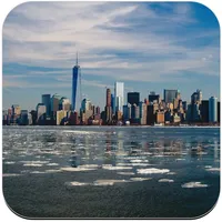 Untersetzer aus Kork – Blick auf New York Brodway Stadtlandschaft – 1 Stück (95 x 95 mm)