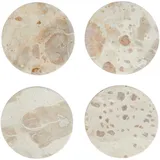 BUTLERS Untersetzer Marble 4er-Set in Beige, Keramik, 10x10 cm, Wohntextilien, Tischwäsche, Untersetzer