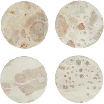 BUTLERS Untersetzer Marble 4er-Set in Beige, Keramik, 10x10 cm, Wohntextilien, Tischwäsche, Untersetzer