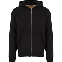 URBAN CLASSICS Bonded Sherpa Reißverschlusspullover - Black - XL