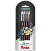 Pentel Hybrid Dual Metallic Gelschreiber 0,5 mm, Schreibfarbe: farbsortiert, 4