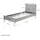 Homestyle4u Polsterbett 90 x 200 cm Grau