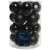 Christmas Decorations Weihnachtskugeln 6cm Glas Christbaumkugeln Weihnachtsbaumkugeln schwarz