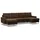mebligo U-Ecksofa, Braun, 294x140cm - Braun
