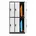 Stahlblech 185 cm x 90 cm x 45 cm Dunkelgrau/Weiß 6 Fächer