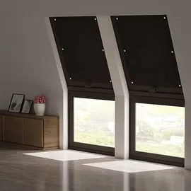 Woltu Thermorollo Dachfenster 60 x 93 cm Schwarz