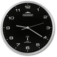 monzana Funk Wanduhr 31 cm 31 silber/schwarz