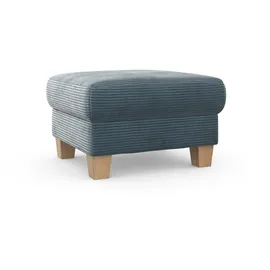 Home Affaire Polsterhocker Summer Cord 77 x 48 x 67 cm Blau/Grau
