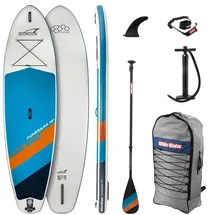 WHITE WATER SUP-Board-Set Set 2022 Funboard 10'8" x 34" x 6" Oceanblue