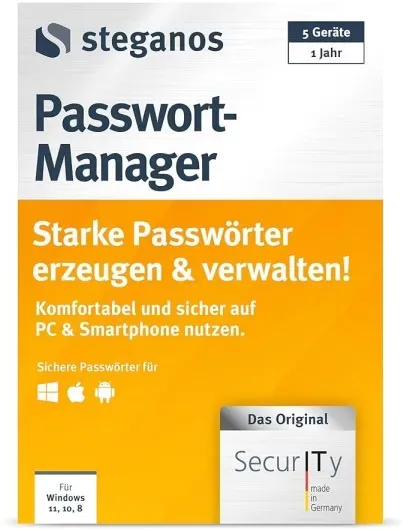 Steganos Passwort Manager | Download + Produktschlüssel bei Bestsoftware.de