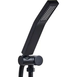 Beliani Handbrause Schwarz Metall Rechteckig Stab 1 Strahlart Modern Klassisch Duschkopf Badezimmer Stabhandbrause Stabbrause
