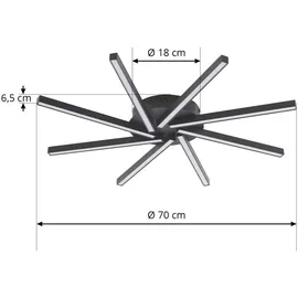 LUCANDE Tjado LED-Deckenleuchte 3-Step-Dimmbar