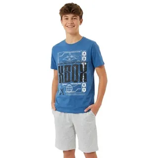 Xbox Pyjama Xbox Herren Pyjama kurz Blau Grau Schlafanzug Gamer Shorty (Kurze Schlafanzughose + T-Shirt) Herren kurzer Pyjama Hose + T-Shirt L