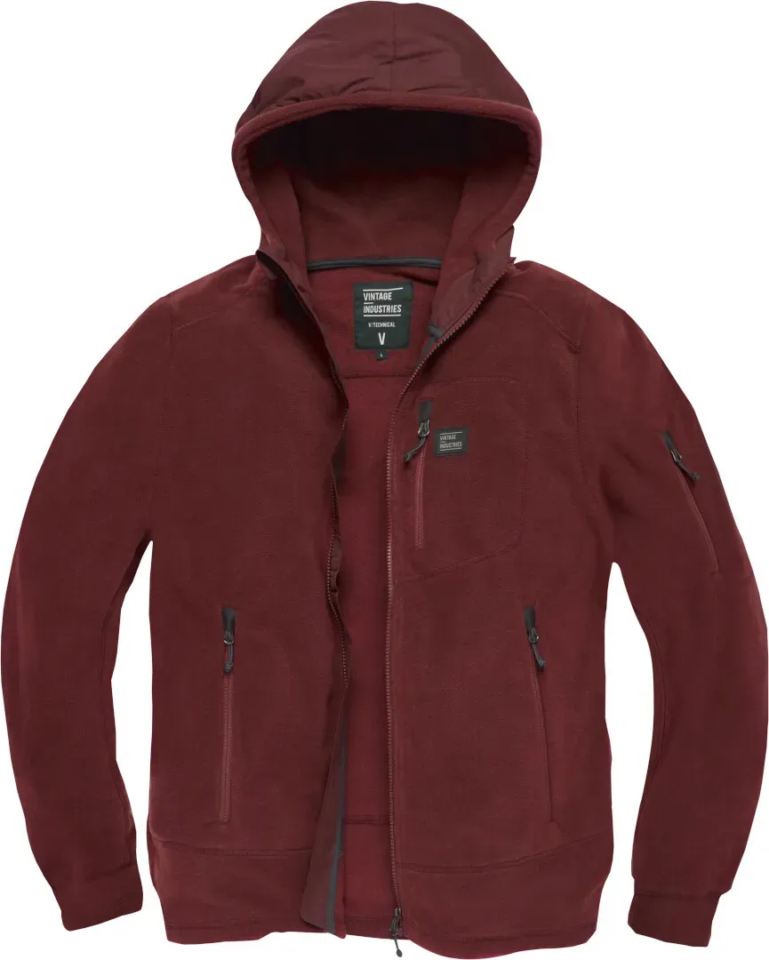 Vintage Industries Lanford Polar Fleece Jacke, rot, Größe S für Männer